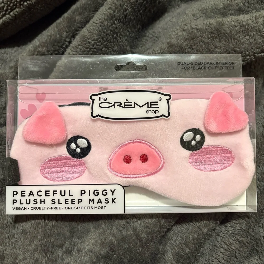 The Crème Shop Pink Piggy Plush Sleep Mask